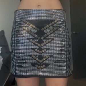 Ligali Studded Fitted Skirt